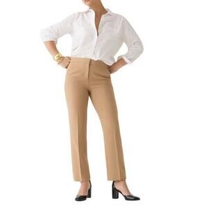 J.Crew Kate straight-leg pant in four-season stretch in Hthr Saddle size 6 NWT